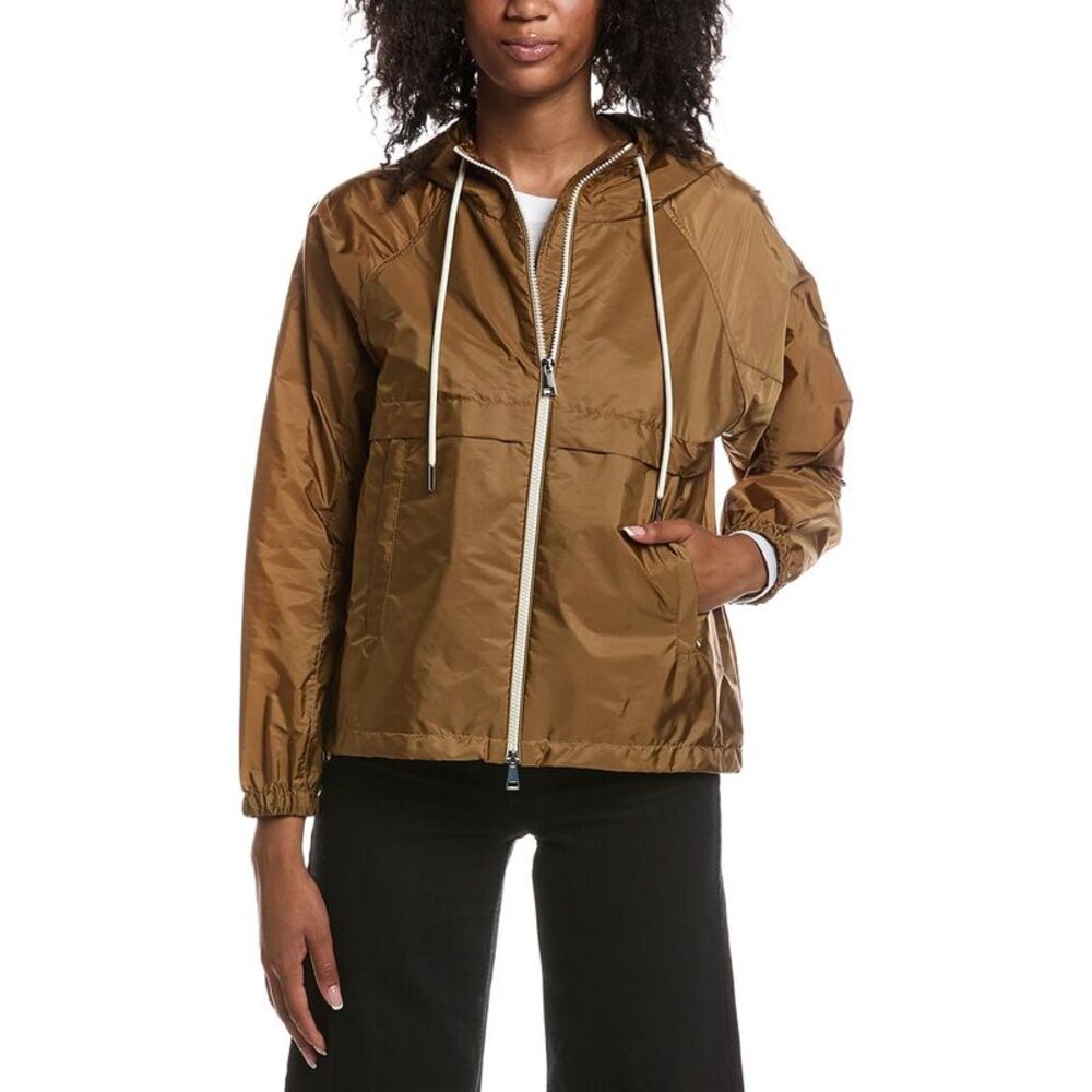 Moncler Womens  Coquelicot Hooded Jacket, Brown